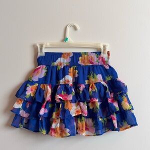 Floral Ruffle Skirt (Xs-S)